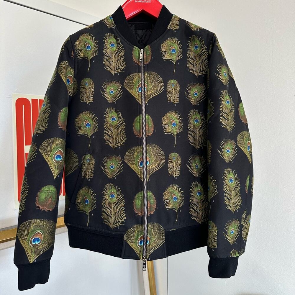 Alexander McQueen peacock jacquard jacket 2017